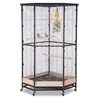 Montana Cages | Eck Voliere, Zimmervoliere, Käfig Villa Esquina - Antik/Platinum