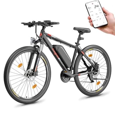 Eleglide E Bike Herren Damen mit 36V 18Ah Abnehmbarer Akku, 27,5/29 Zoll Offroad E Mountainbike, Elektrofahrrad Pedelec mit APP, 21 Gänge Schaltung, Reichweite bis zu 150 KM (Mopride 2, 27,5 Zoll)