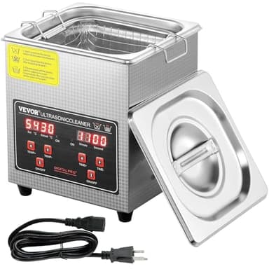 VEVOR Ultraschallreiniger Ultraschall Edelstahl-Reinigungsgerät 160 W, 2 L Ultraschallreinigungsgerät mit Digitaler Anzeige 0-30 Min, Reinigung Ultraschall für Schmuck, Brillen, Uhren usw.