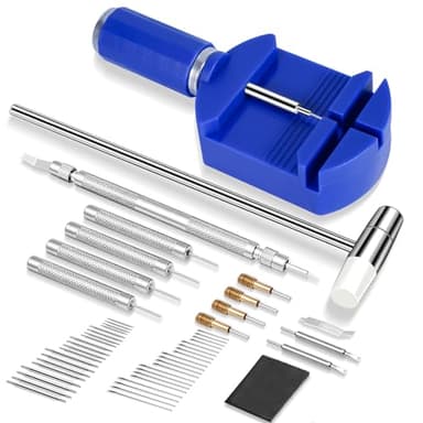 Yeecka uhrmacherwerkzeug Set, Uhrenarmband Werkzeug Set, Uhr Reparatur zum Einstellen und Kürzen von Uhrenarmbändern von Hammer, Federstegwerkzeug, Stahlstanzer