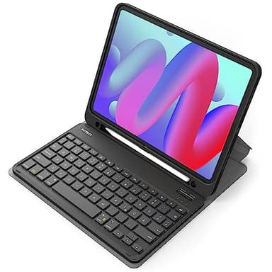 Inateck Tastatur Hülle kompatibel mit iPad 10 Gen.10,9"/11 Gen. A16 2025 11 Zoll, iPad Air 11" M3/M2 (2025/2024), Air 5/4 10,9",Pro 11 4/3/2/1, QWERTZ, mit Stifthalter, Abnehmbar,Classic KB04002