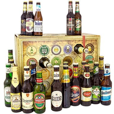 Bier Adventskalender Welt und Deutschland, MEHRWEG 24 Flaschen, Geschenk mit ausgesuchten internationalen Bieren + Bieradventskalender