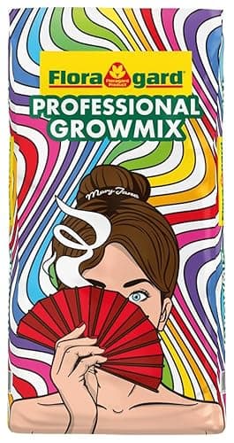 Floragard Growmix 40 L – Premium Grow-Erde mit Perlite & Trichoderma, lockerer Struktur & guter Drainage – pH-optimiertes, für 4 Wochen vorgedüngtes Grow-Substrat für Indoor-Grow